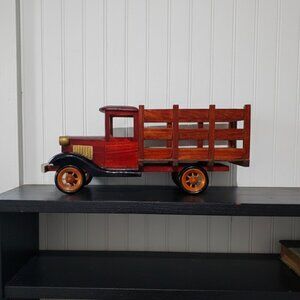 Vintage Wooden Ford Model AA Stake Truck Rustic Antique Style Primitive Decor